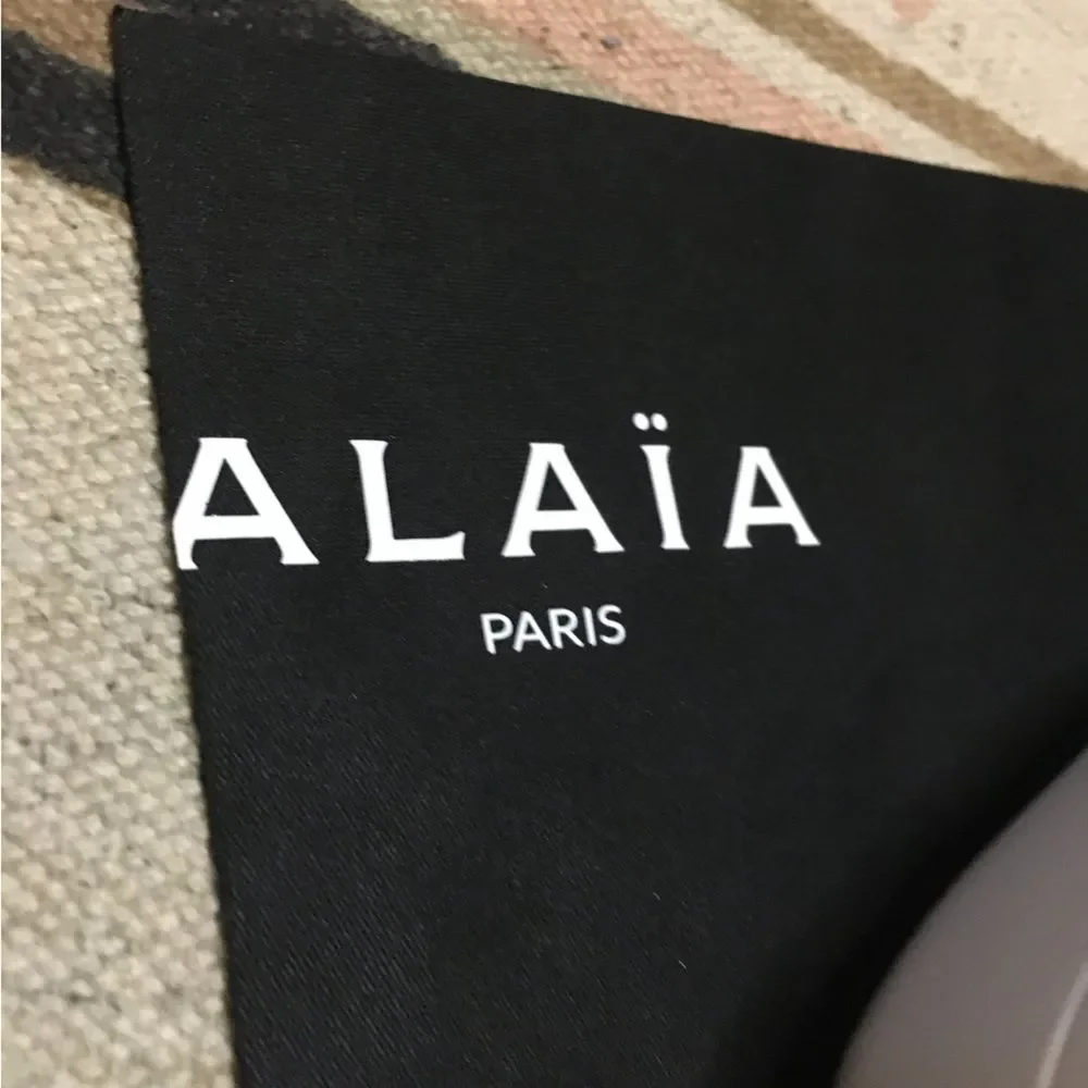 Alaia white & black eyeglass sunglasses case with cleaning polishing towel